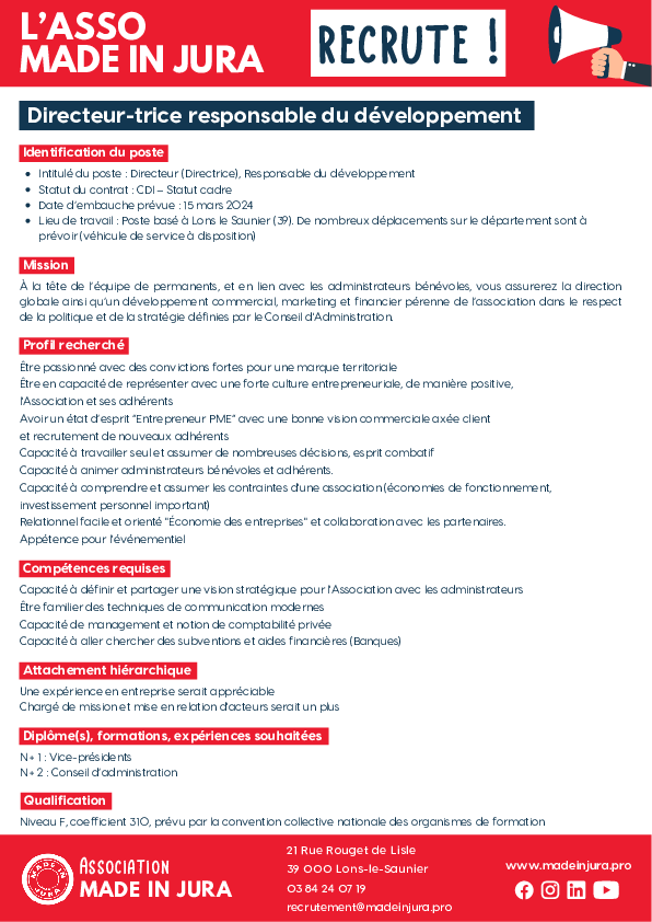 Voir le profil de poste